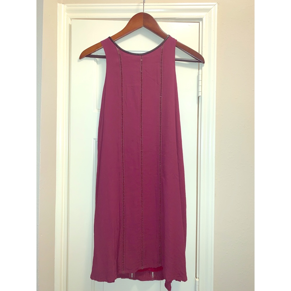 Maroon Dress - Lined with Detail